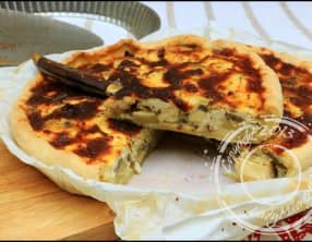 Tarte aux artichauts et champignons
