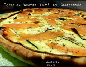 Tarte au saumon fumé et courgettes