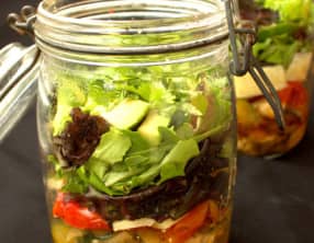 Salade façon fajitas en Mason Jar