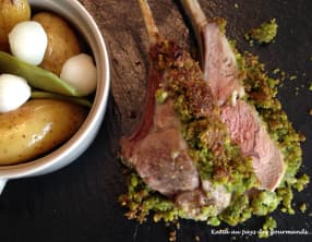 Carré d'agneau en croute de pistache