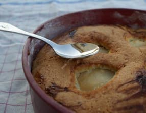 Gâteau beurre salé et poire au thermomix facile et rapide