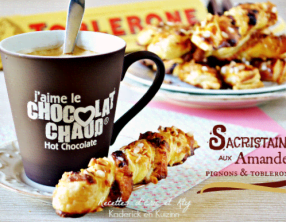 Sacristains aux amandes, pignons de pin et Toblerone