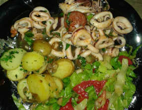 Terre-mer de chipirones