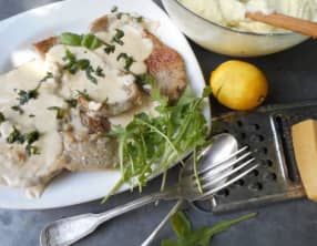 Veau à la crème de basilic et au citron