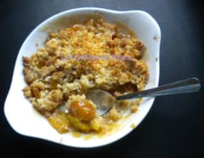 Crumble aux mirabelles et à l’érable