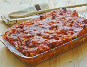 Gratin de pâtes à la brindisina