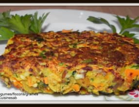 Galettes de légumes flocons graines
