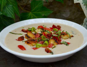 Gaspacho de haricots coco