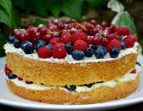 Gâteau aux fruits rouges