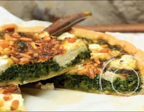 Tarte aux épinards et chabichou