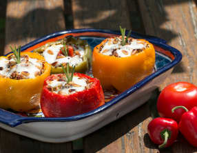 Poivrons farcis aux 3 quinoas