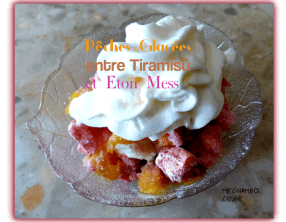 Pêches glacées comme un Eton Mess