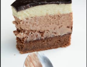 Entremet trois chocolats de Valrhona