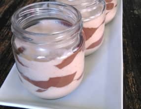 Mousse au marron et ses zébrures de chocopraliné