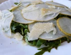Salade roquette, poire et Parmesan