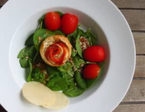 Roses de saumon et chèvre frais