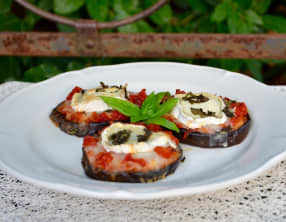 Aubergines gratinées au chèvre