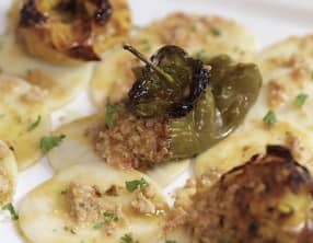 Mini poivrons farcis et croxettis