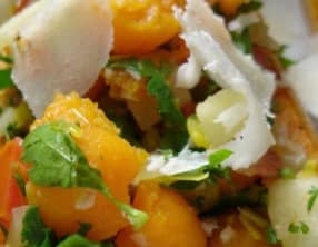 Navire de butternut et chayotte gratiné