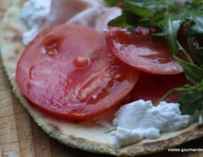 Tartine "comme une mini piadina romagnola" aux gouts d'Italie
