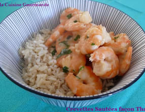 Crevettes sautées façon thaï