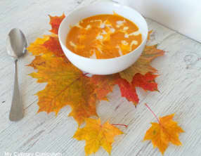 Soupe de courge, carottes et mimolette