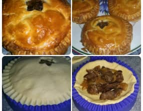 Tourtelette au bœuf sauté aux oignon