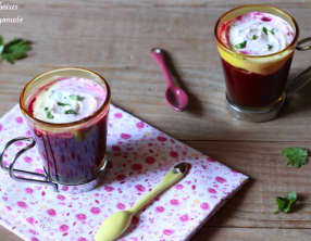 Verrines de betteraves au mascarpone