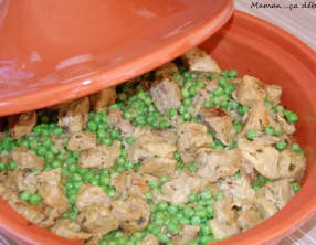Tajine de veau aux petits pois