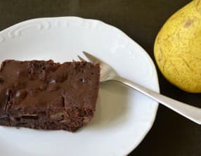 Gâteau choco-poire au micro-ondes