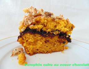 Pumpkin cake au coeur chocolat