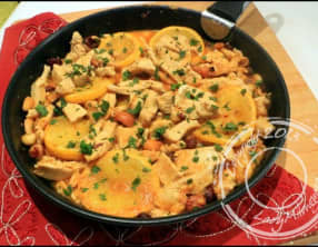 Dinde à l'orange et fruits secs à la marocaine