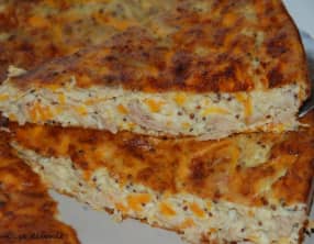 Quiche sans pâte au thon et moutarde à l'ancienne