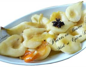 Poires au miel, au beurre demi-sel et épices douces
