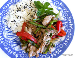 Agneau sauté à la menthe