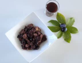 Émincé de poulet aux quetsches et au porto