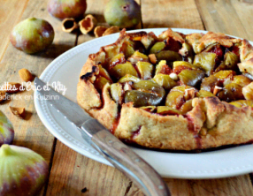Tarte à l'ancienne aux figues et amandes fait maison