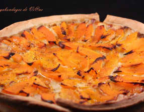 Tarte au potimarron, haddock et Maroilles