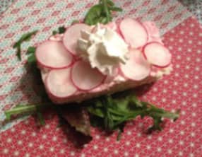 Cheesecake aux Tuc et aux radis