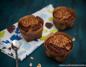 Fondant au chocolat et pralin-noisette