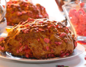 Brioche aux pralines roses comme une Praluline