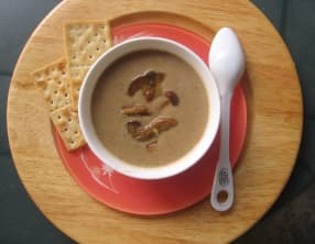 Velouté de champignons crus et cuits