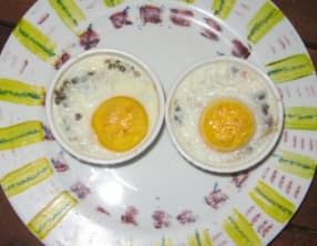 Oeufs cocotte aux lentilles