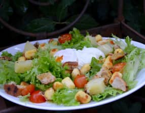 Salade lyonnaise végétarienne