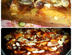 Gâteau fondant aux pommes, amandes et rhum