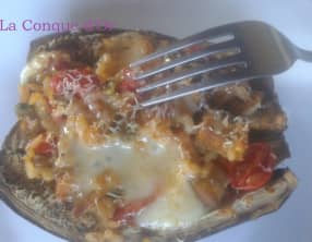 Aubergines farcies au riz