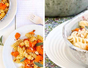 Pâtes au potiron, noisettes et muscade