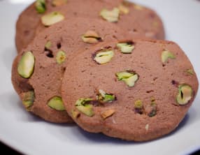 Sablés au chocolat et à la pistache