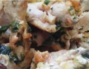 Bréchets de poulet, beurre, persillade