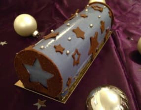 Bûche Cassis - Chocolat
